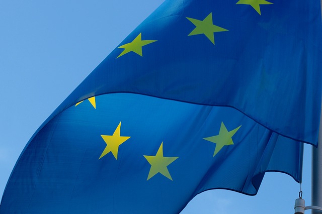 EU Flagge Symbol für Sprachkurse