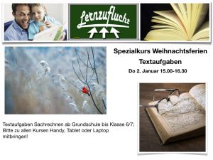Textaufgaben @ Lernzuflucht Hagen